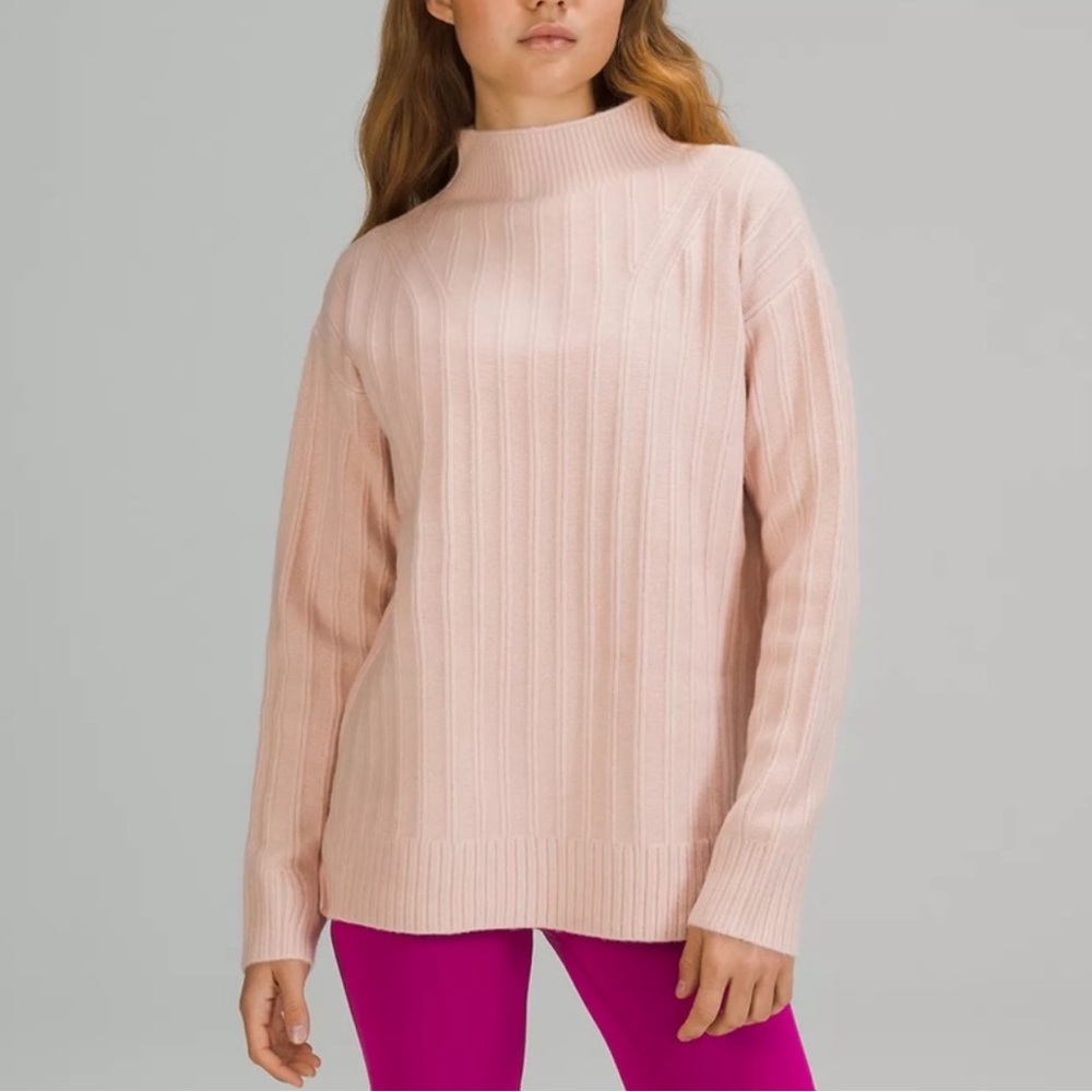 lululemon Twin Rib Feather Mock Neck Sweater